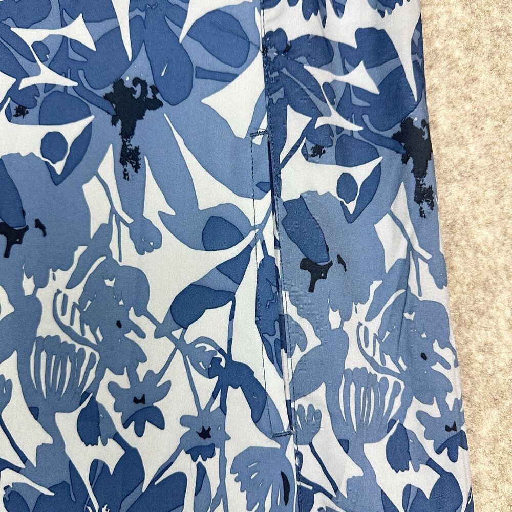 RipSkirt Hawaii Sun Dress Maxi Long Womens L Blue Floral Beach Resort Pockets - Picture 3 of 16
